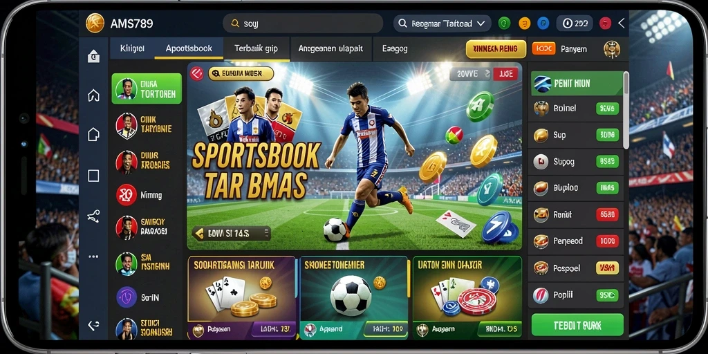 Screenshot AMS789 menampilkan taruhan langsung yang seru dan interaksi pengguna.