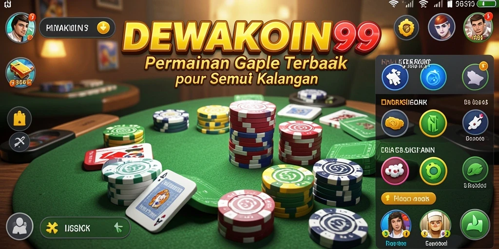 Tampilan gameplay Gaple yang menarik dalam DEWAKOIN99.