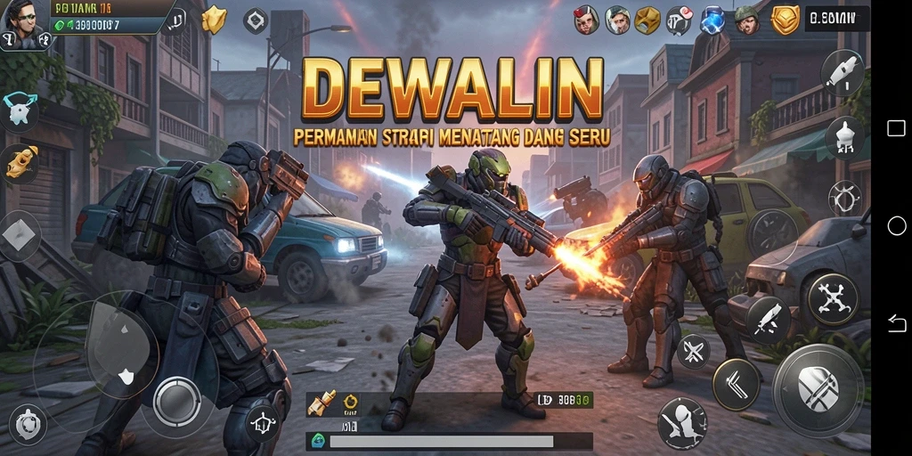 Tampilan permainan DEWALIN yang strategis dan memukau.