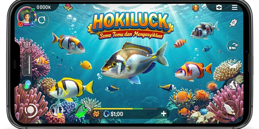 Tampilan menarik saat menangkap ikan di HOKILUCK.