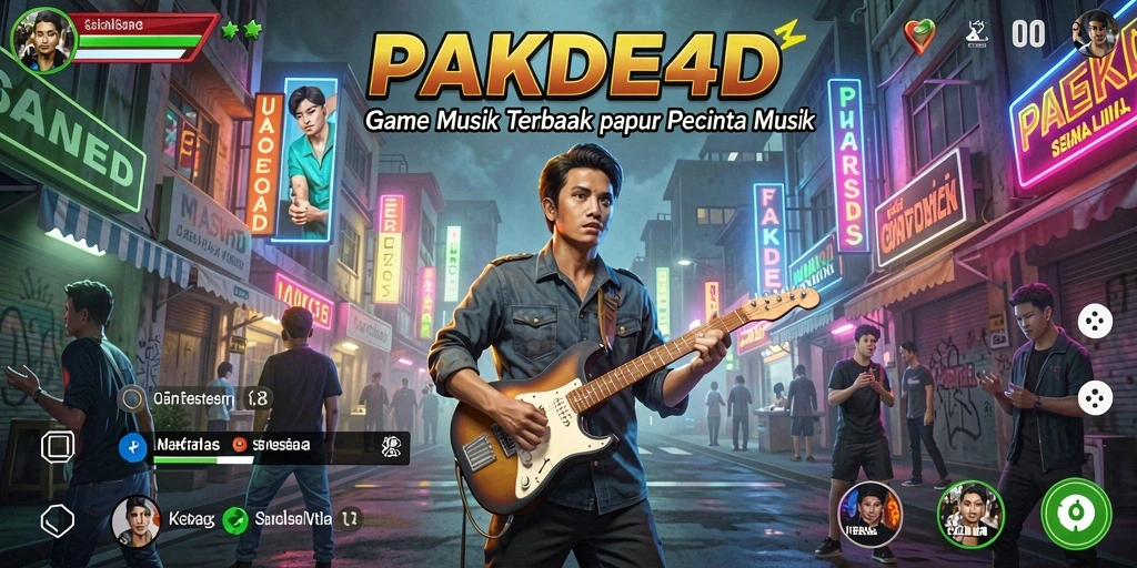 Tampilan gameplay seru PAKDE4D dengan beragam lagu.