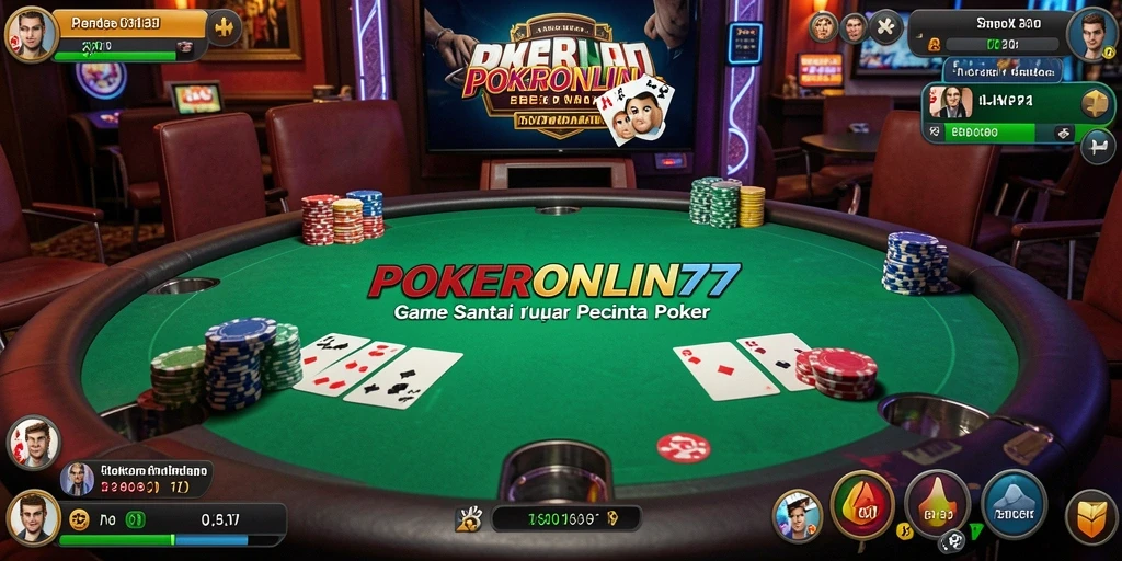 Tampilan gameplay POKERONLIN77 yang seru dan menantang.