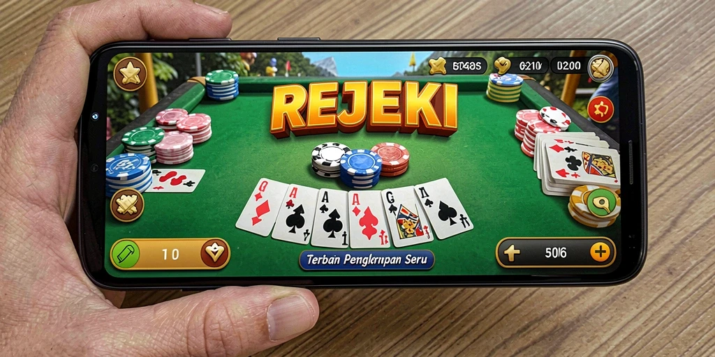 Tampilan gameplay seru dari REJEKI yang menyenangkan.