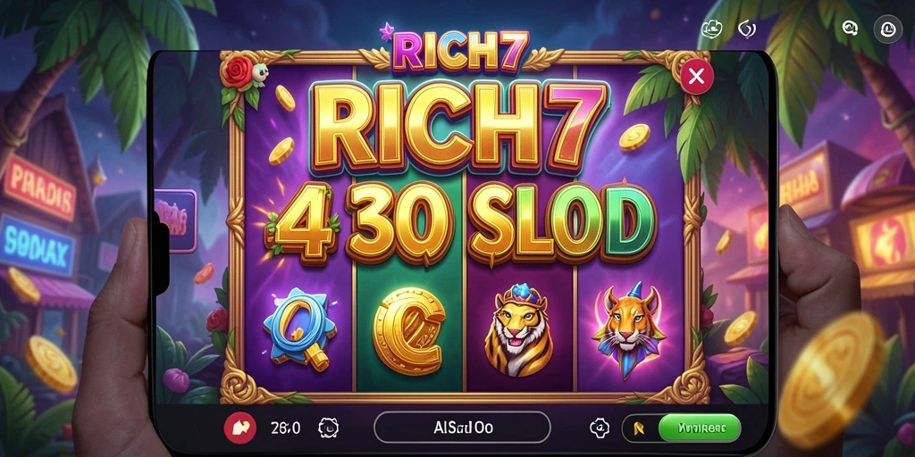 Tampilan gameplay RICH7 yang menakjubkan dengan banyak fitur menarik.