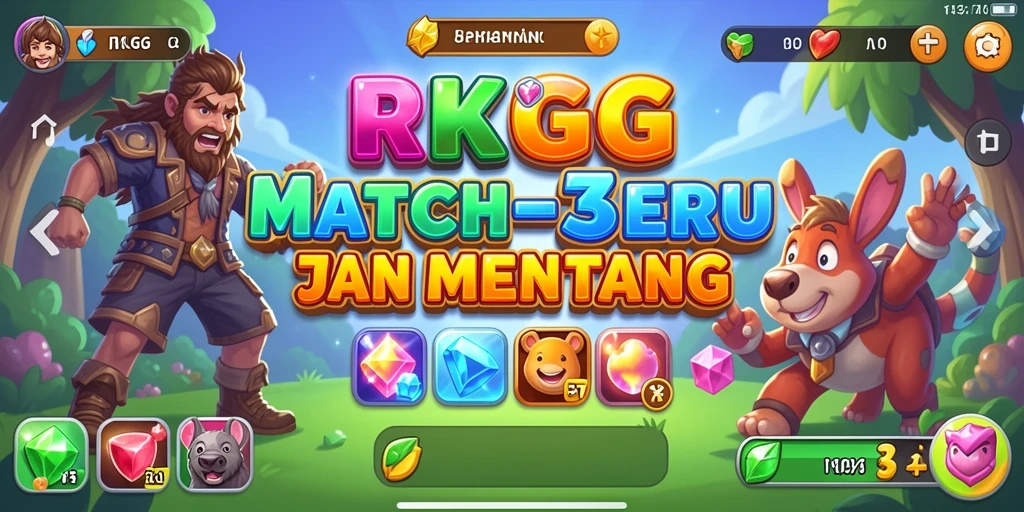 Tampilan screenshot gameplay RKGG yang penuh warna dan menantang.