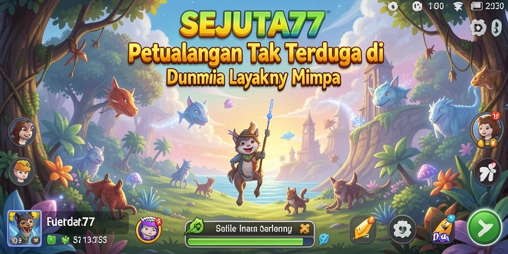 Tampilan gameplay SEJUTA77 yang seru di dunia petualangan.