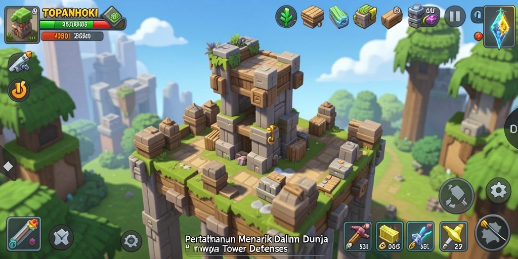 Tangkapan layar menunjukkan gameplay seru di Tower Defense.