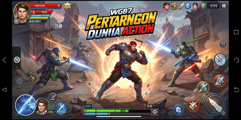 Tampilan gameplay seru di <strong>WG87</strong> saat bertarung melawan musuh.