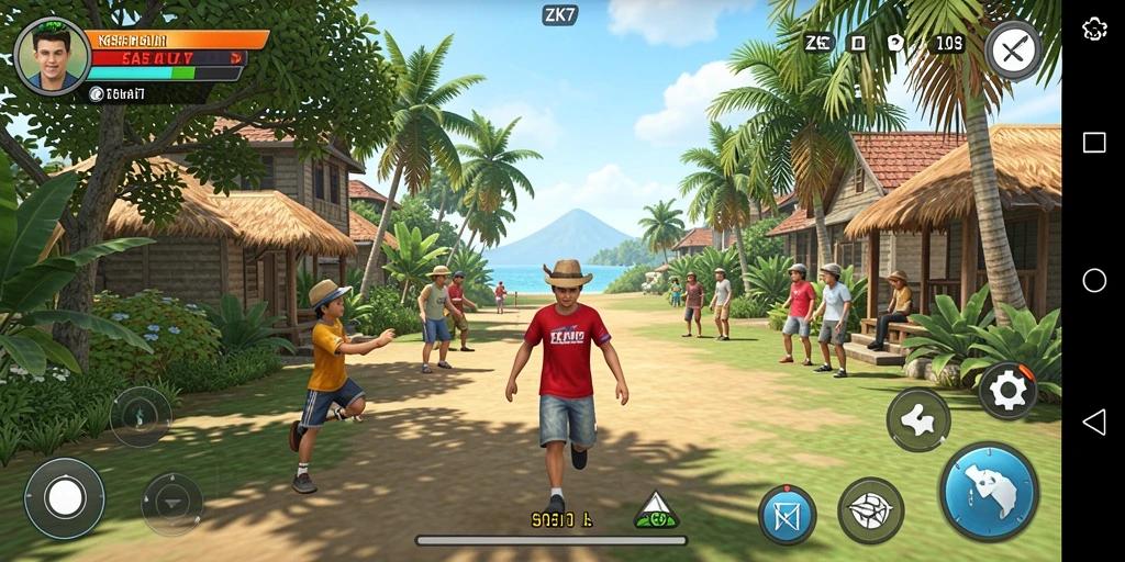 Tampilan gameplay ZK7 yang seru dan interaktif.