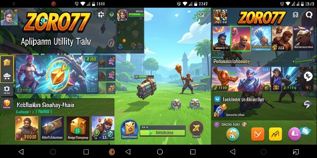 Tampilan antarmuka ZORO77 yang modern dan informatif.